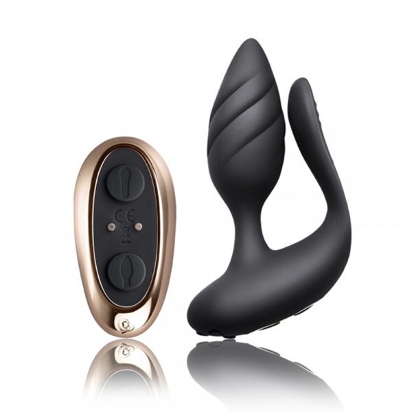 Rocks Off Cocktail Remote Control Couple's Vibe Black - Image 2