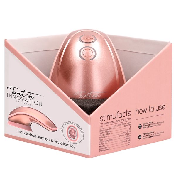 Twitch Rose Gold Hands Free Suction And Vibration Toy - Image 5