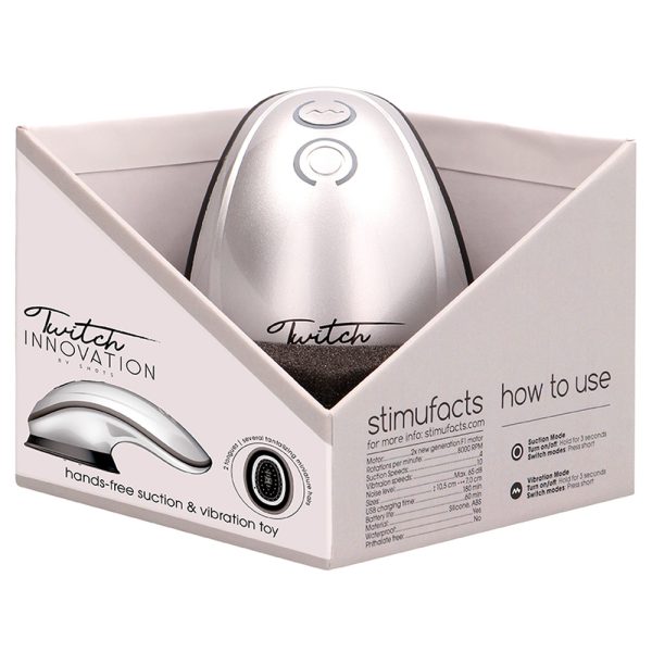 Twitch Silver Hands Free Suction And Vibration Toy - Image 5