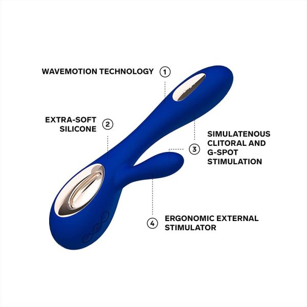 Lelo Soraya Wave Dual Action Vibrator Midnight Blue - Image 3